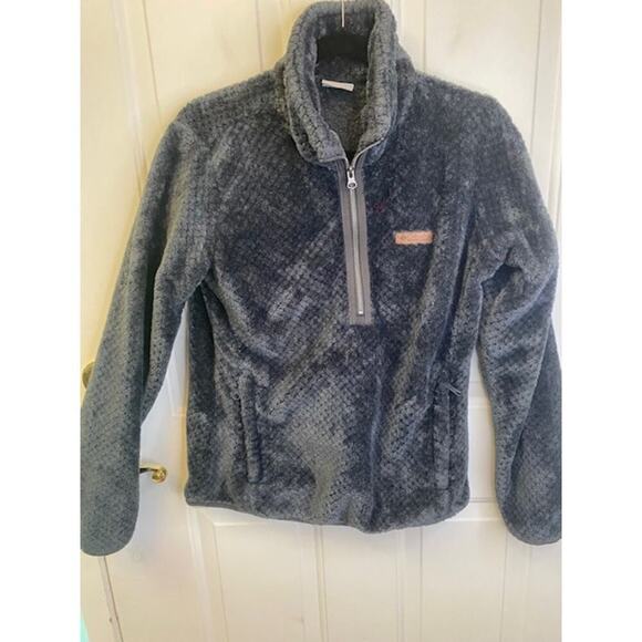 COLUMBIA 1/4 Zip Womens Serpa Fleece Pullover Lightweight Jacket Medium Gray - Picture 5 of 5